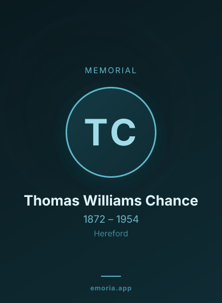 Memorial portrait of Thomas Williams Chance