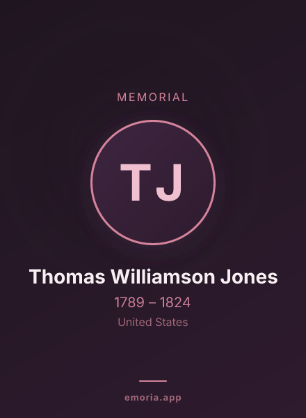 Memorial portrait of Thomas Williamson Jones