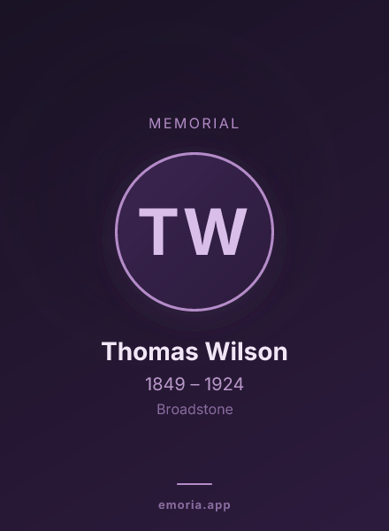 Memorial portrait of Thomas Wilson
