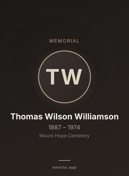 Memorial portrait of Thomas Wilson Williamson