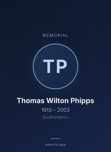 Memorial portrait of Thomas Wilton Phipps
