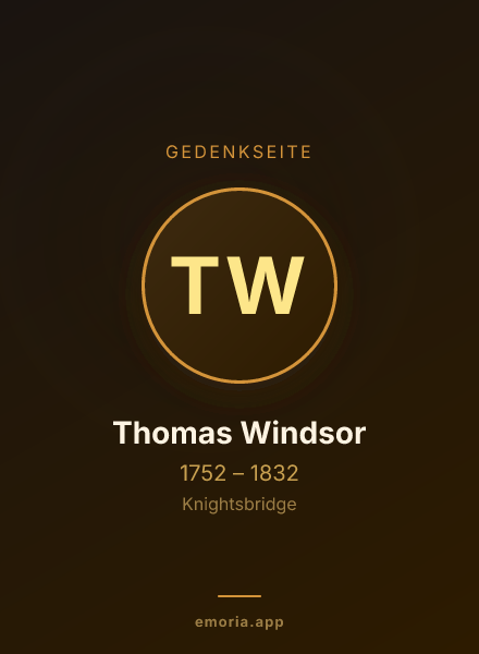 Gedenkportrait von Thomas Windsor