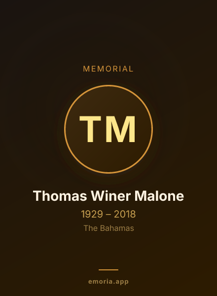 Memorial portrait of Thomas Winer Malone