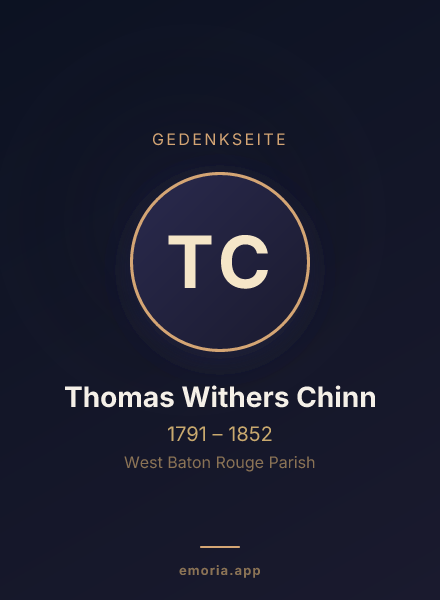 Gedenkportrait von Thomas Withers Chinn