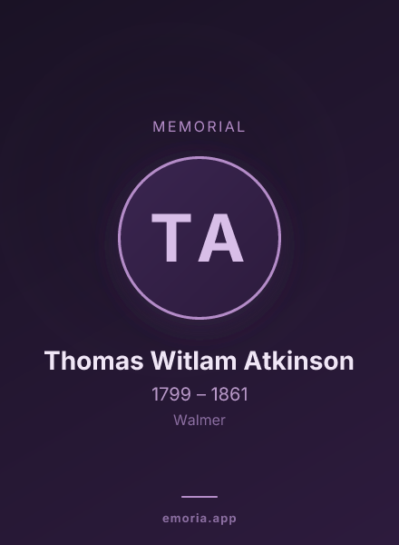 Memorial portrait of Thomas Witlam Atkinson