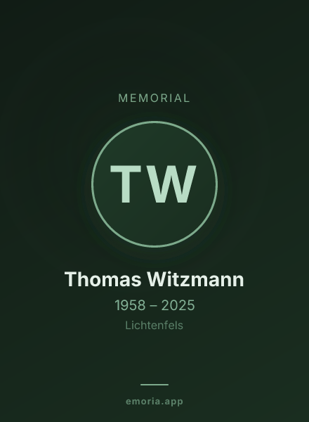 Memorial portrait of Thomas Witzmann