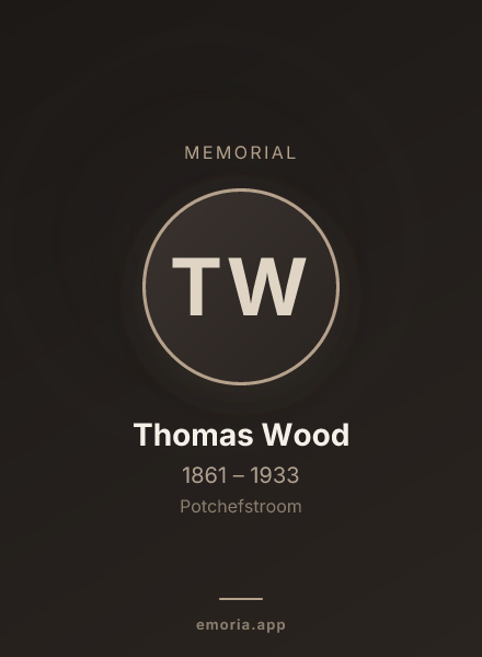 Memorial portrait of Thomas Wood