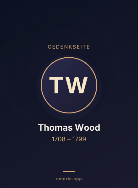 Gedenkportrait von Thomas Wood