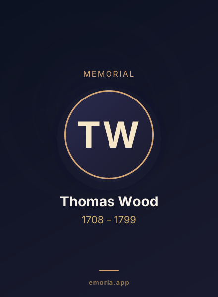 Memorial portrait of Thomas Wood