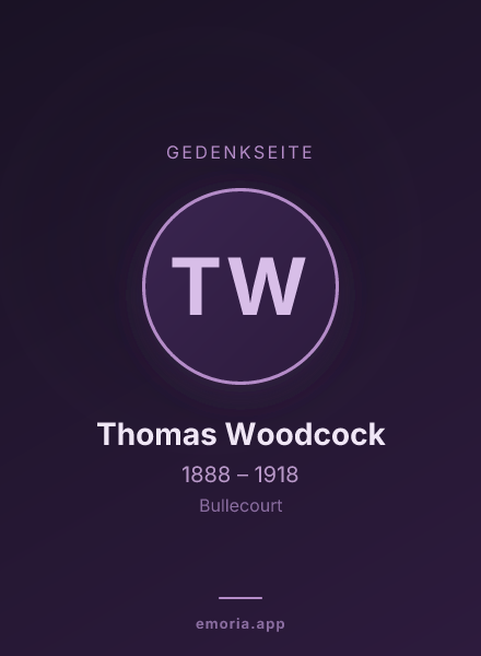 Gedenkportrait von Thomas Woodcock