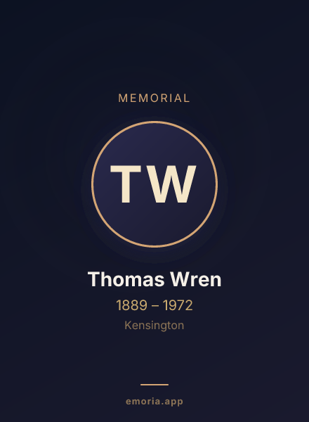 Memorial portrait of Thomas Wren