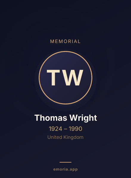 Memorial portrait of Thomas Wright