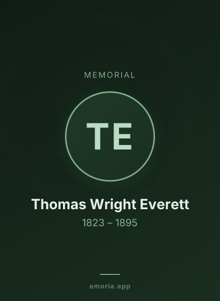 Memorial portrait of Thomas Wright Everett