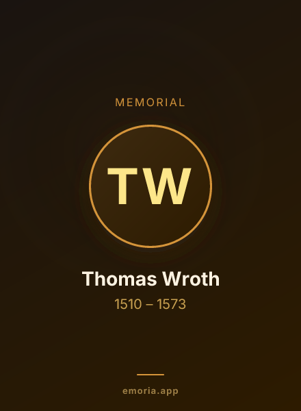 Memorial portrait of Thomas Wroth