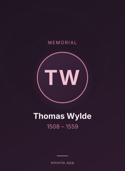 Memorial portrait of Thomas Wylde