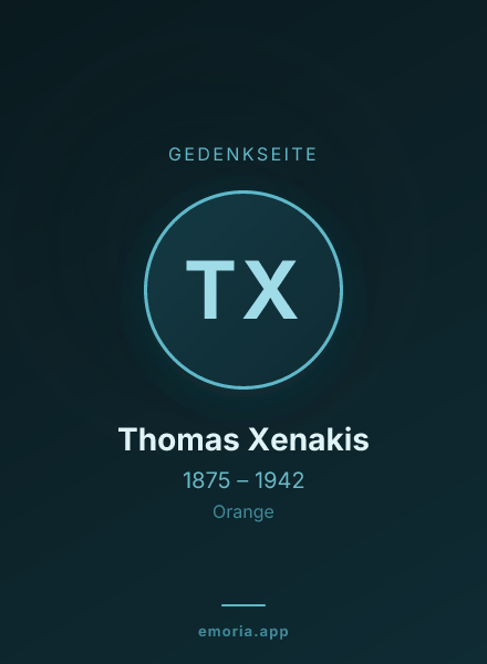 Gedenkportrait von Thomas Xenakis