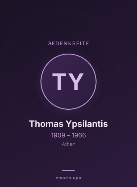 Gedenkportrait von Thomas Ypsilantis