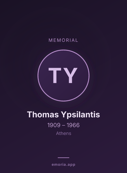 Memorial portrait of Thomas Ypsilantis