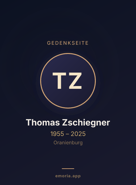 Gedenkportrait von Thomas Zschiegner