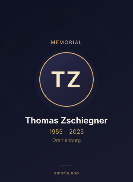 Memorial portrait of Thomas Zschiegner