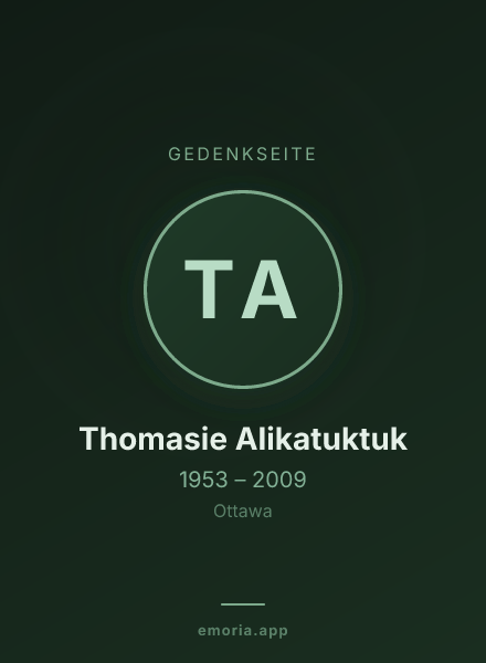 Gedenkportrait von Thomasie Alikatuktuk