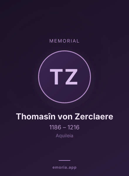 Memorial portrait of Thomasîn von Zerclaere