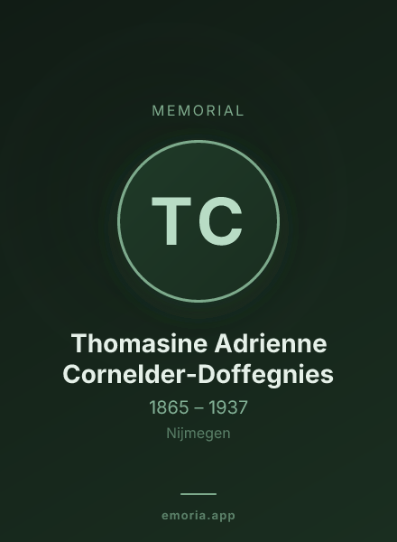 Memorial portrait of Thomasine Adrienne Cornelder-Doffegnies