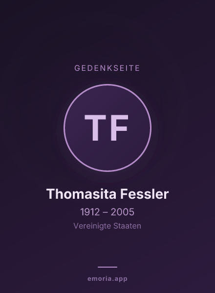 Gedenkportrait von Thomasita Fessler
