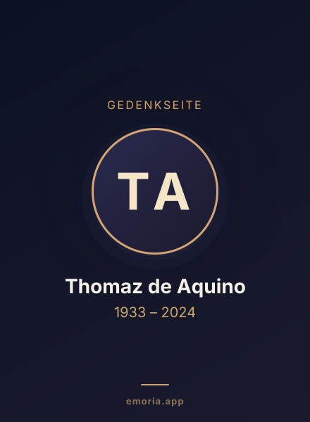 Gedenkportrait von Thomaz de Aquino