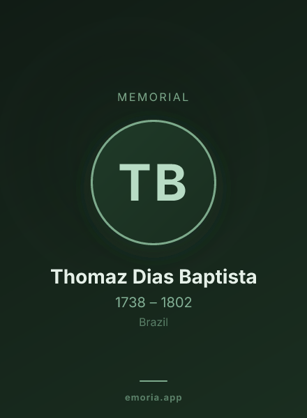Memorial portrait of Thomaz Dias Baptista