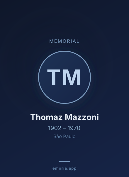 Memorial portrait of Thomaz Mazzoni