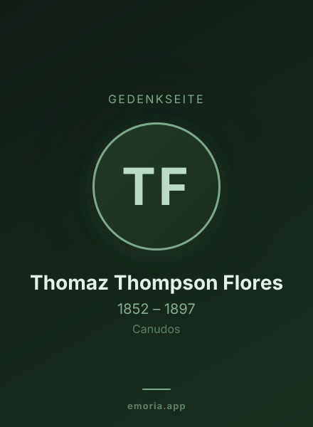 Gedenkportrait von Thomaz Thompson Flores