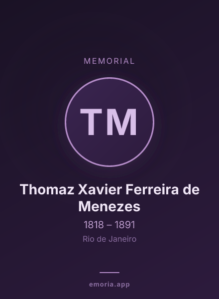 Memorial portrait of Thomaz Xavier Ferreira de Menezes