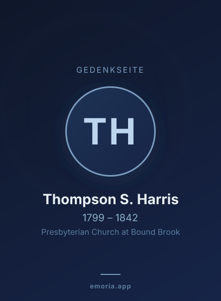 Gedenkportrait von Thompson S. Harris