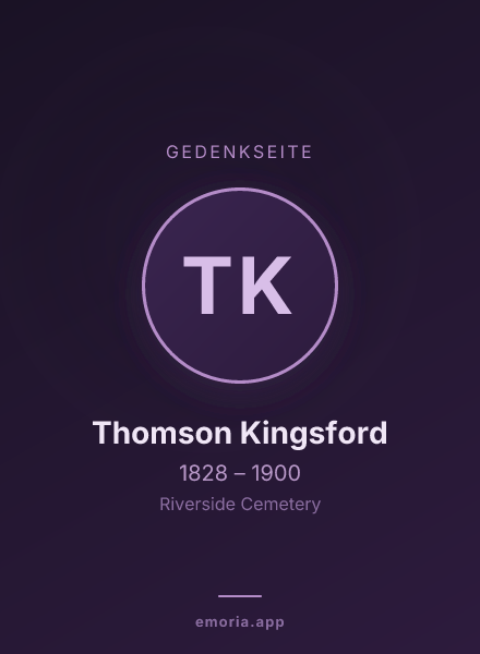Gedenkportrait von Thomson Kingsford