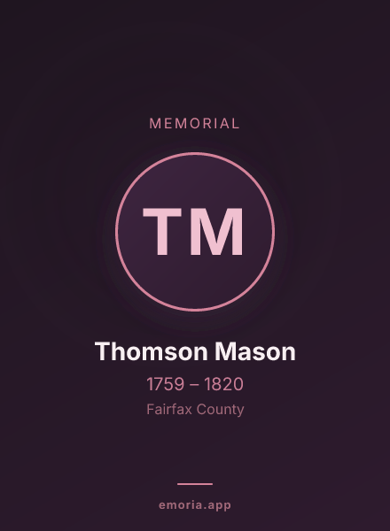 Memorial portrait of Thomson Mason