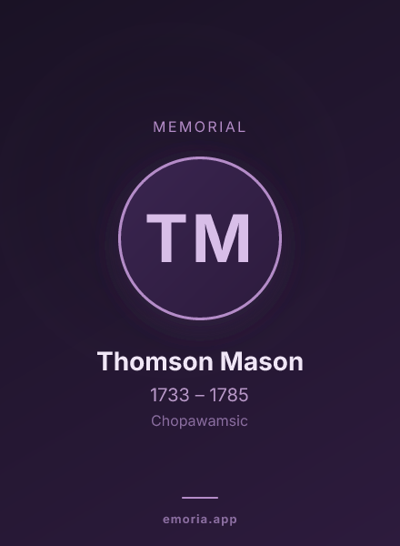 Memorial portrait of Thomson Mason