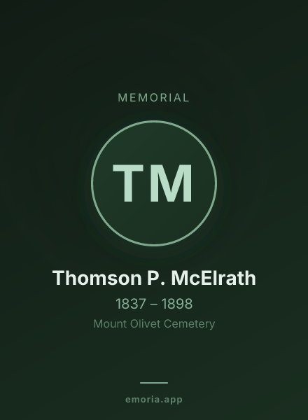 Memorial portrait of Thomson P. McElrath