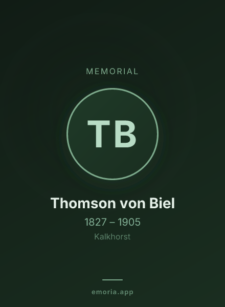 Memorial portrait of Thomson von Biel