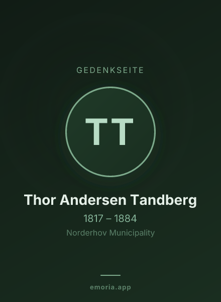 Gedenkportrait von Thor Andersen Tandberg