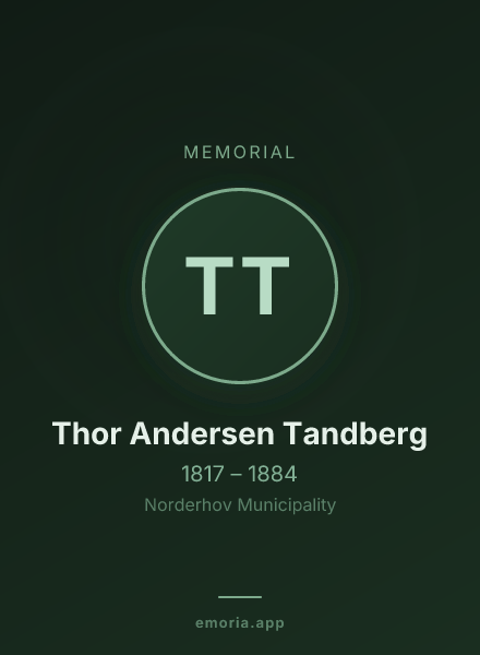 Memorial portrait of Thor Andersen Tandberg