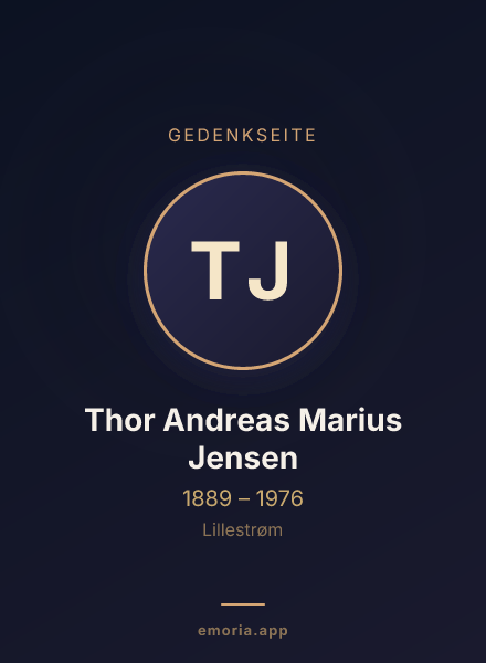 Gedenkportrait von Thor Andreas Marius Jensen