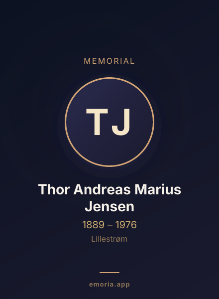 Memorial portrait of Thor Andreas Marius Jensen