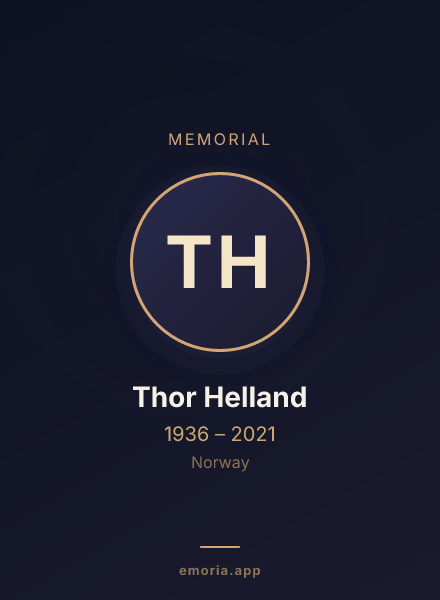 Memorial portrait of Thor Helland