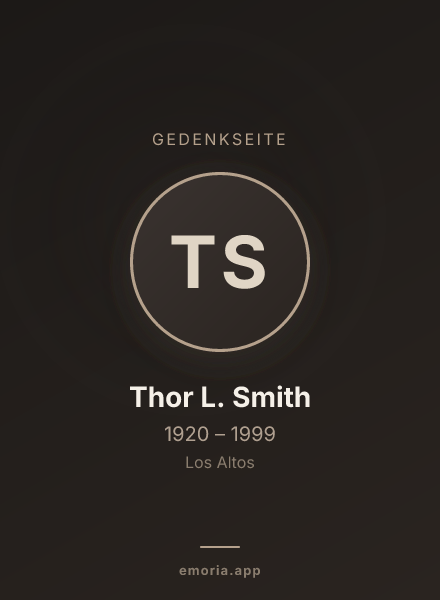 Gedenkportrait von Thor L. Smith