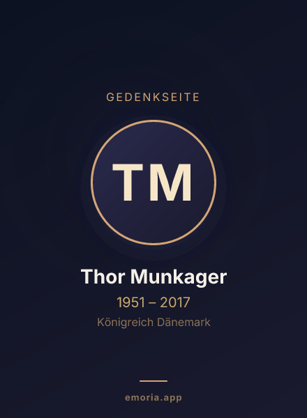 Gedenkportrait von Thor Munkager