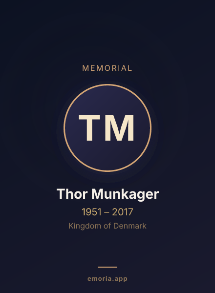 Memorial portrait of Thor Munkager