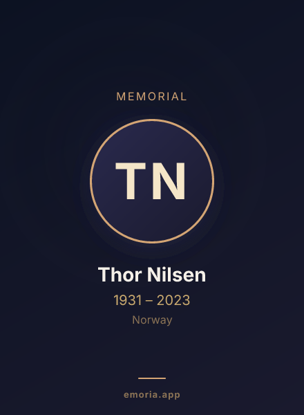Memorial portrait of Thor Nilsen