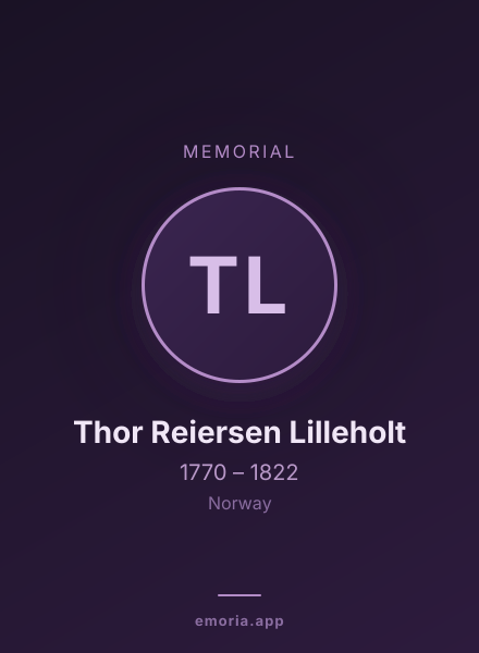 Memorial portrait of Thor Reiersen Lilleholt