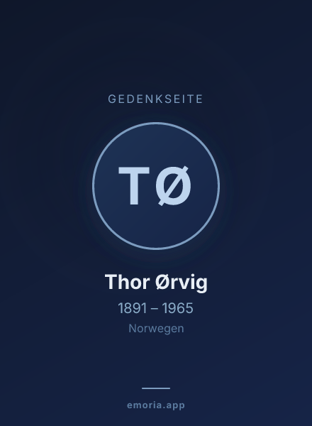 Gedenkportrait von Thor Ørvig